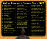 View Brendal's Wall of Fame Since 1972